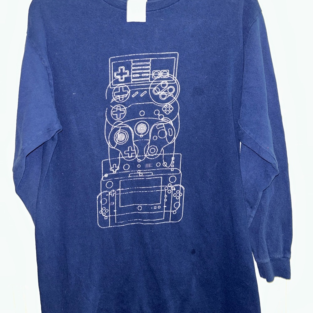 Blue Gaming Console Graphic T-Shirt